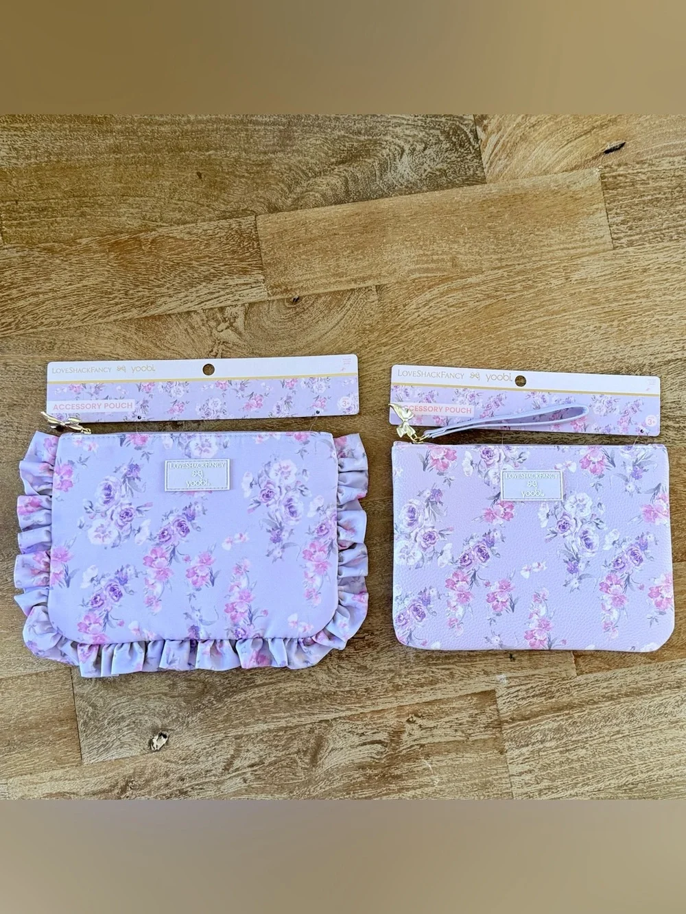 LoveShackFancy x Target - Happy Thoughts Flat Zip Pencil Cases in Hibiscus 🎀💜